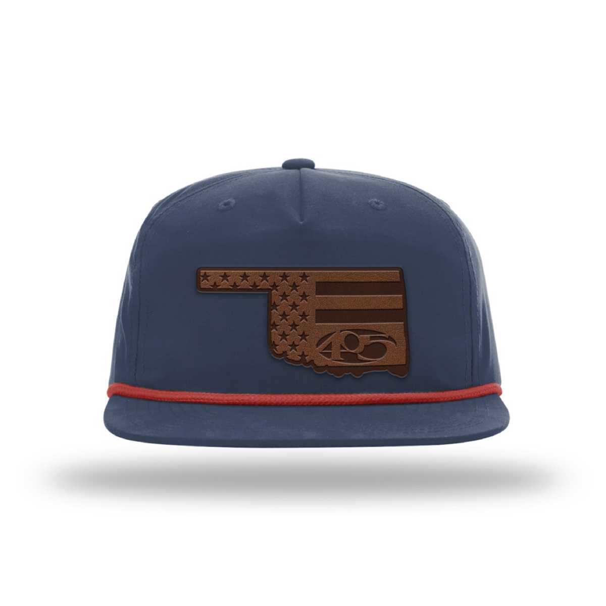 We are 405! OKC Navy Leather Patch Snap-Back Cap – The Official FNA Store