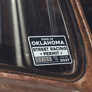 State of Oklahoma Street Racing Permit - Sticker – The Official FNA Store