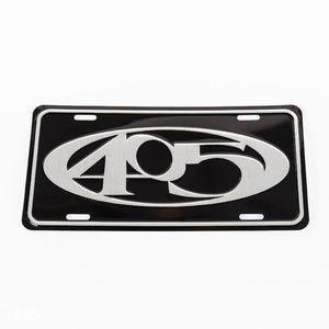 405 Embossed Brushed Metal Car Plate - Autographed