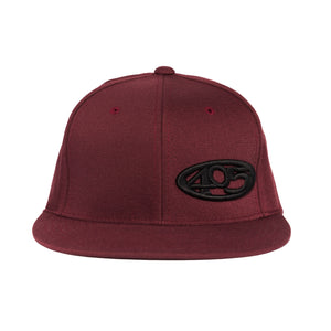Crimson w/ Black 405 - Flat Brim - Snap Back Hat