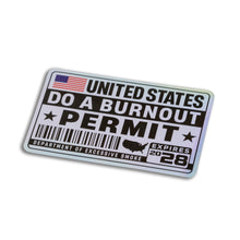 DO A BURNOUT PERMIT - STICKER