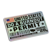 DO A BURNOUT PERMIT - STICKER