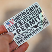 DO A BURNOUT PERMIT - STICKER