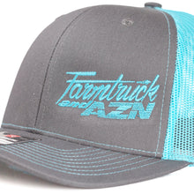 Grey w/ Teal FNA Logo Snap Back Mesh Hat