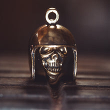 Skull Helmet Bell Pendant Keychain