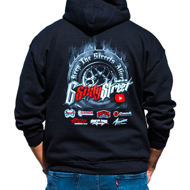 6 Sixty Street Smoking Tire - Hoodie **New Logo**