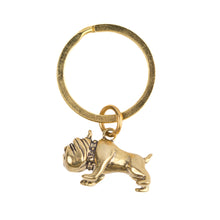 Brass Guard Dog Keychain