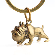 Brass Guard Dog Keychain