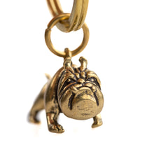 Brass Guard Dog Keychain