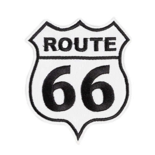 White Route 66 - Embroidered Patch