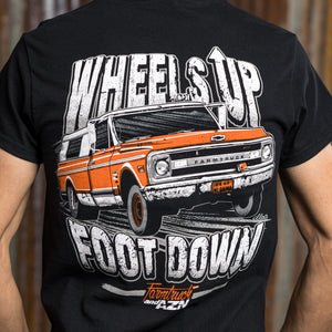 Wheels Up, Foot Down! Farmtruck T-shirt