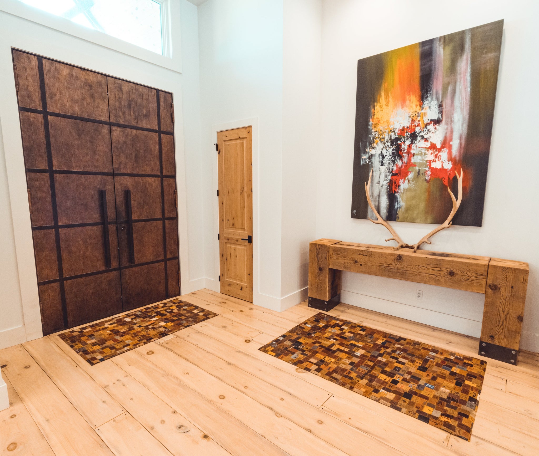 Jean Tag Rug Leather Repurposed Jean Tag Floor Rugs - Designed by F&A – The Official ...