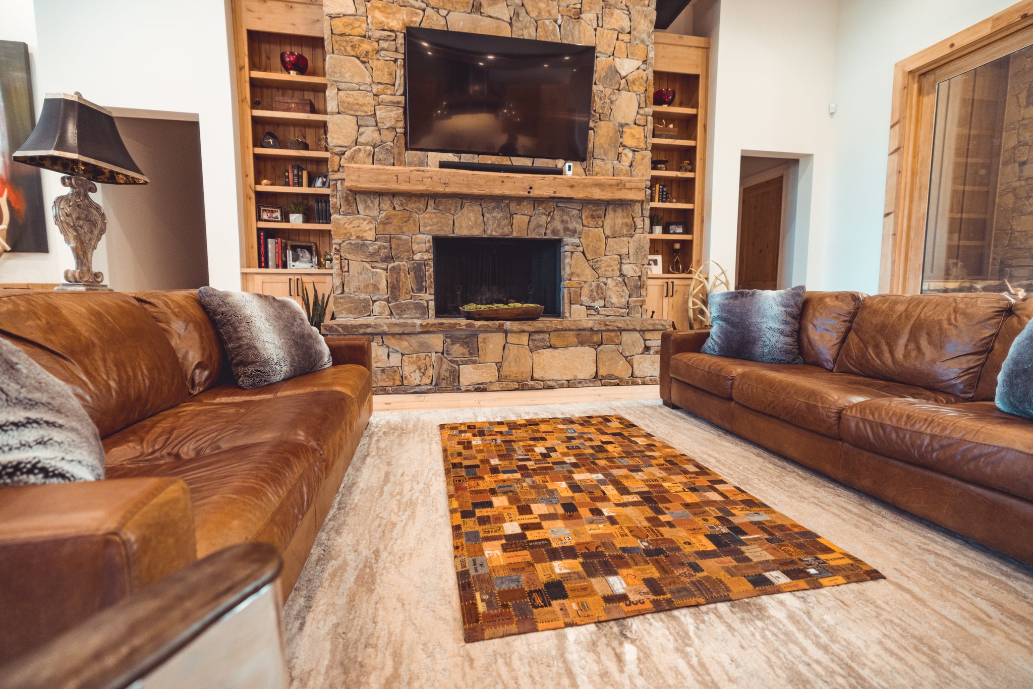 Jean Tag Rug Leather Repurposed Jean Tag Floor Rugs - Designed by F&A – The Official ...