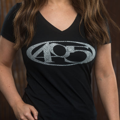 405 Ladies Next Level V-Neck - Black