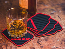 Pour Mat - Miniature Floor Mat Drink Coasters 4-Pack