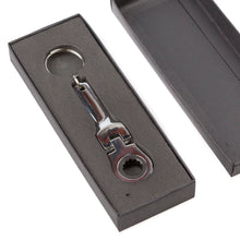 10mm Polished Steel Flex-Head Ratchet Wrench - Key Chain Functional Ratchet Action