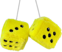 Decorative Fuzzy Dice (Multiple Color Options)