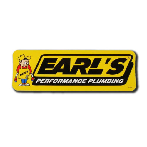 earls plumbing performance sticker decal 