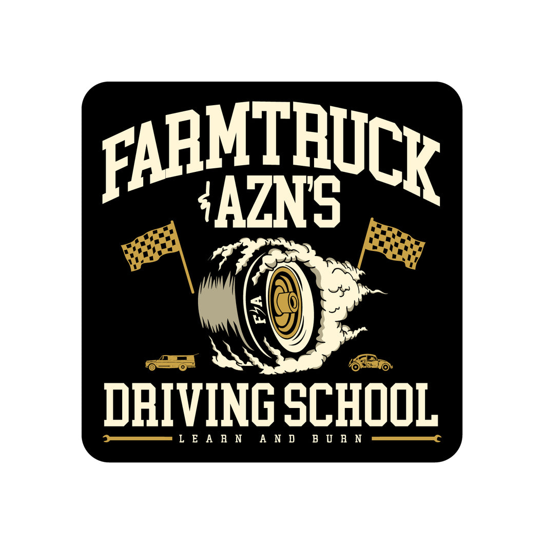 Farmtruck and AZN's Driving School - Sticker