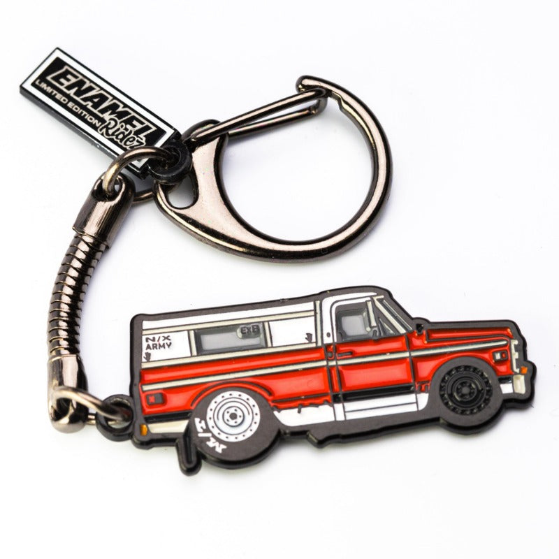 enamel ridez mini miniature key chain farmtruck 