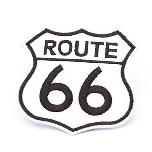 White Route 66 - Embroidered Patch