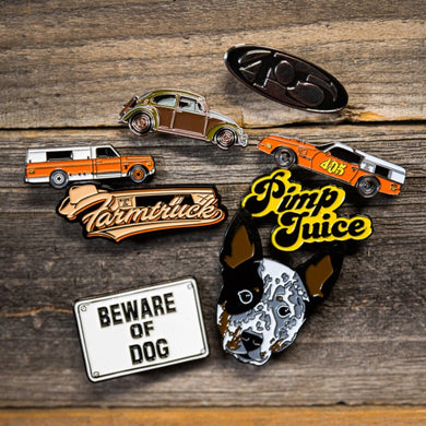 farmtruck and azn pins anodized enamel collector 