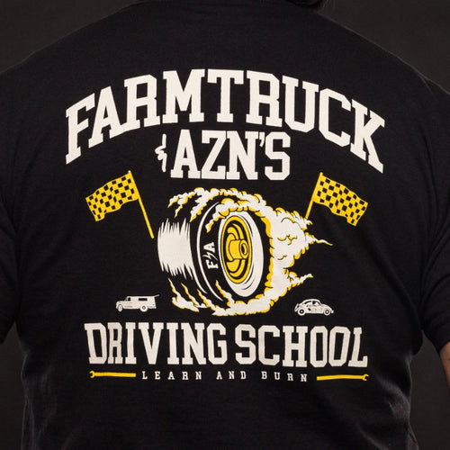 farmtruck and azn driving school learn and burn tshirt