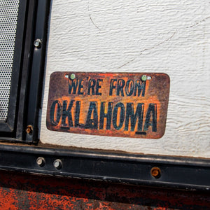 were from oklahoma license plate sticker