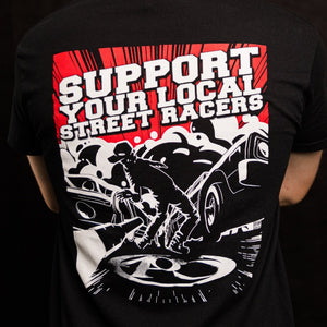 405 racing support your local street racer outlaws street race tshirt