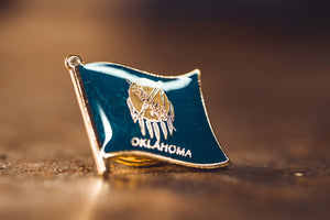 Oklahoma Flag Metal Enamel Pin