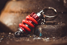 Adjustable Metal Coil-Over Keychain / Red and Yellow