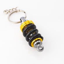 Adjustable Metal Coil-Over Keychain / Red and Yellow