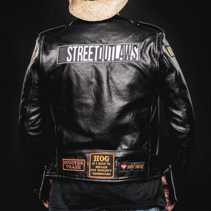 Street Outlaws Schott Steerhide Leather Motorcycle Mens Jacket