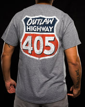 outlaw highway 405 road sign grey gray