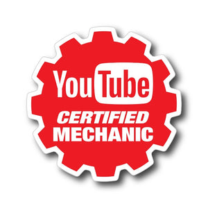 youtube certified mechanic you tube sticker stickers decal decals