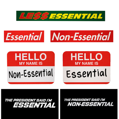 Essential/Non Essential Stickers!