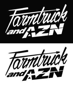 farmtruck and azn logo sticker stickers decal decals diecut