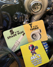 eatsleeprace kids book count with car parts abc for future race car drivers